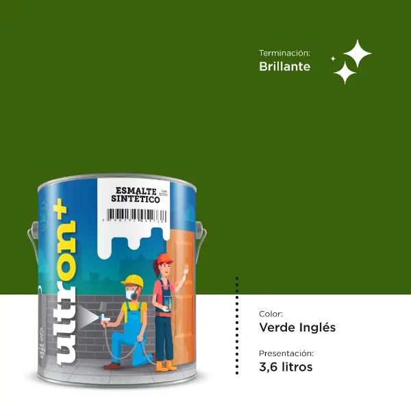 [UV4] Ultron Esmalte Sintetico (Verde Ingles, 3.6 Litros)