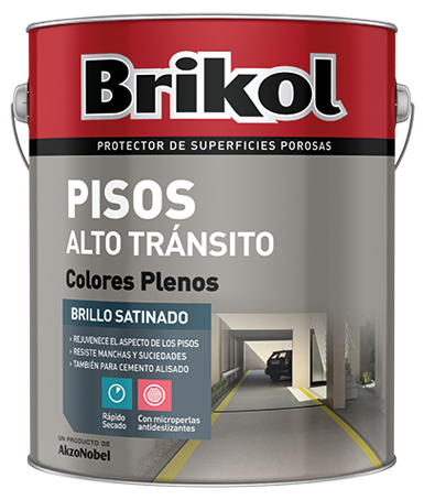 Brikol Pisos Alto Transito (Negro, 4 Litros)
